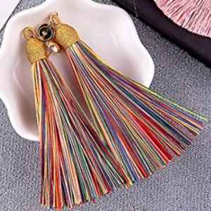 Multi-Color Tassel Earring
